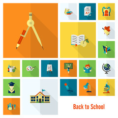Fototapeta premium School and Education Icons