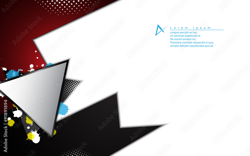 Poster vector abstract modern shape tech concept background
