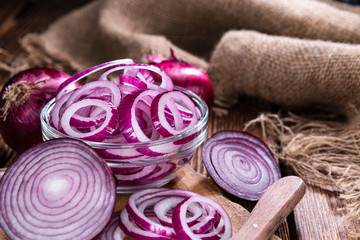 Small bowl with Red Onion rings © HandmadePictures