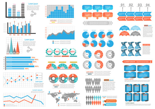 Big set  Collection of infographic set elements for business.Vec