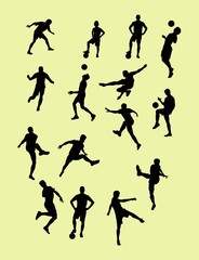 Football Player Silhouettes, art vector design