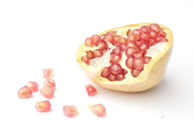 pomegranate isolated on white background
