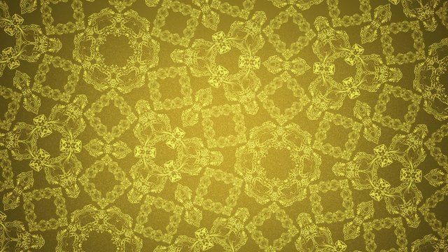 Background Thai art, flower square kaleidoscope
