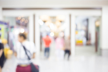 Blurred image of shopping mall and bokeh background