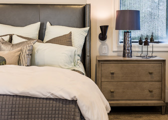 Master Bedroom Detail in New Luxury Home