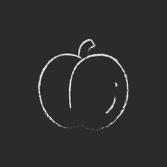 Plum icon drawn in chalk.