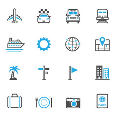 Travel and Vacation Icons