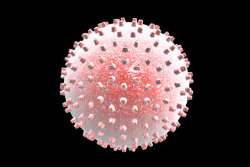 Bacteria, virus, cell 3d