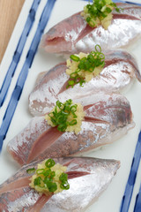 アジのにぎり寿し