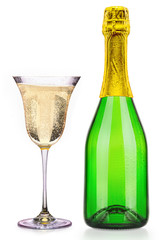 Luxury champagne collection isolated