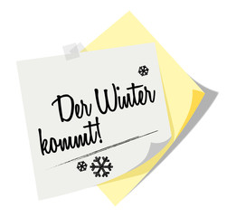 Post it | Notizzettel | Der Winter kommt!