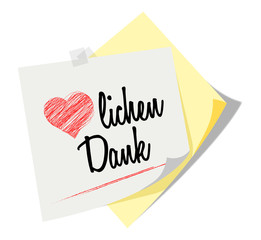 Post it | Notizzettel | Herzlichen Dank