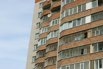 Fototapeta premium Facade of multistory apartment house