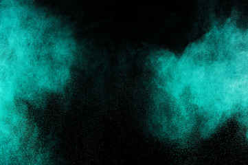 Abstract aquamarine  paint  Holi.