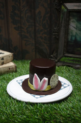 Tiramisu Cake in a White Chocolate Cup  (Alice in Wonderland The