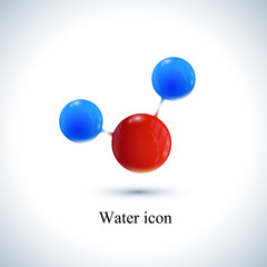 Vector template water icon . Molecule for medicine, science