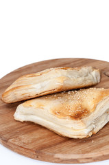 Two puff pastry with cheese