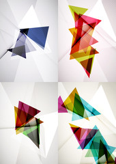 Set of angle and straight lines design abstract backgrounds