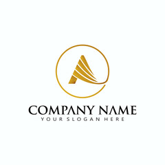 Great initial A logo company elegant simple