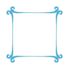 Art deco styled wave border