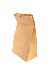 paper bag isolated on white background.