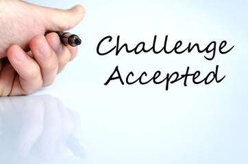 Challenge accepted text concept