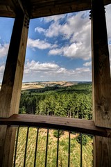 View from wooden outlook tower