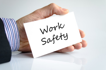 Work safety text concept