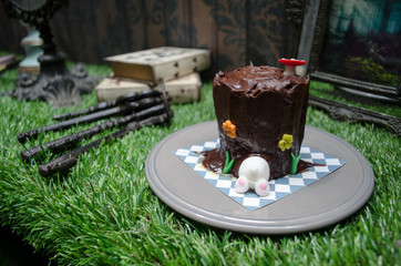 Tiramisu Cake in a White Chocolate Cup  (Alice in Wonderland The
