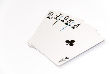 Flush royal on the table