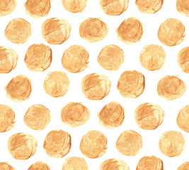Golden Dots seamless pattern