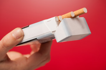woman offering a cigarette
