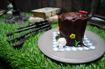 Tiramisu Cake in a White Chocolate Cup  (Alice in Wonderland The