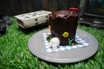 Tiramisu Cake in a White Chocolate Cup  (Alice in Wonderland The