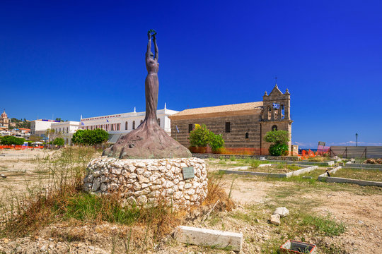 The Church of Saint Nicholas of Mole on Solomos Square in Zakynthos, Greece