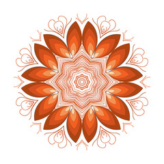 Vector mandala. Abstract vector floral ornamental border. Lace p