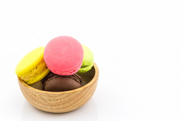 Sweet and colourful french macaron or macaron.