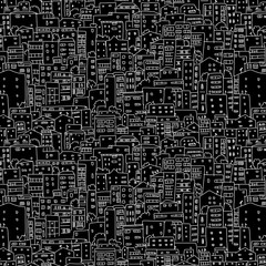 Abstract cityscape background, seamless pattern for your design