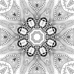 Mandala. Round Ornament Pattern. Snowflake