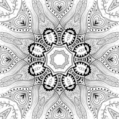 Mandala. Round Ornament Pattern. Snowflake