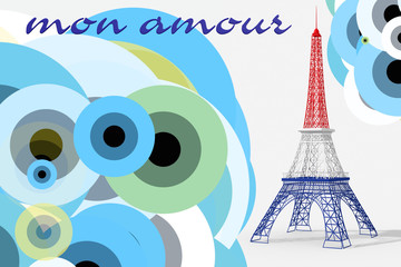Paris mon amour con torre Eiffel