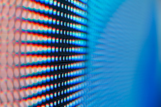 Extreme macro of colored LED smd screen