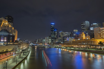 Obraz na płótnie Canvas Australia, Melbourne city at Night.