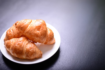 Fresh and tasty croissant