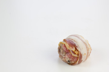 Bacon wrapped meatball.