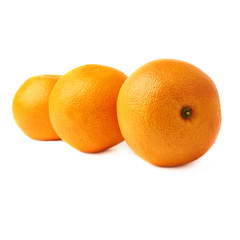 Three fresh juicy grapefruits composition isolated over the