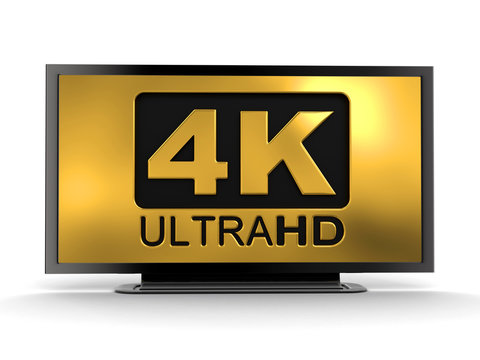 Ultra HD 4K icon. Image with clipping path.