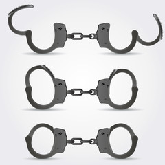 Handcuffs isolated on white background