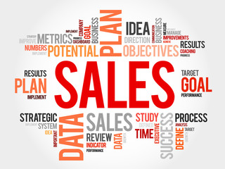 Fototapeta premium Sales word cloud, business concept
