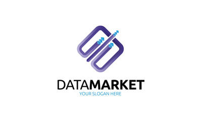 Fototapeta premium Data Market Logo